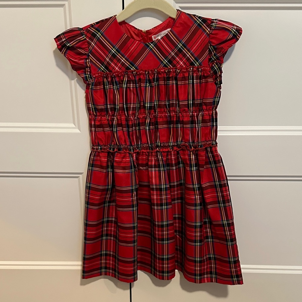 Crew Cuts Plaid Red Kids Dress